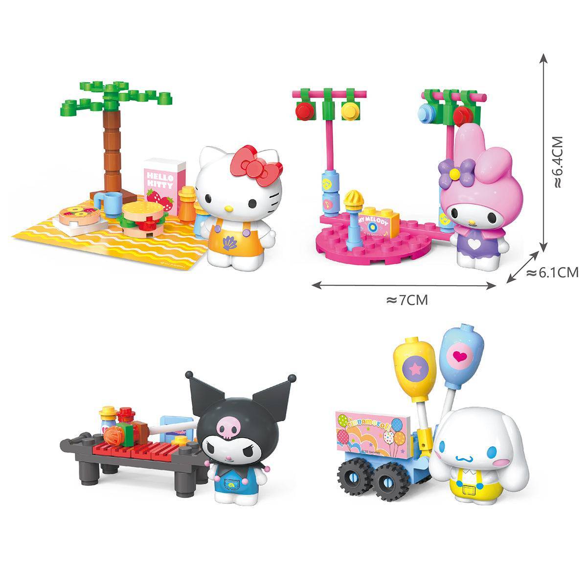 4Pcs Sanrio Camping Series Capsule Toys Building Blocks KT-010117-20