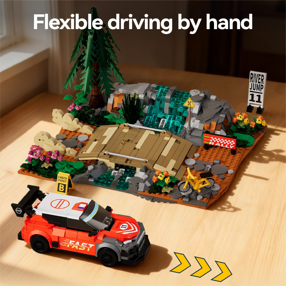 IAMBRICK 50102 River Jump Car Building Set