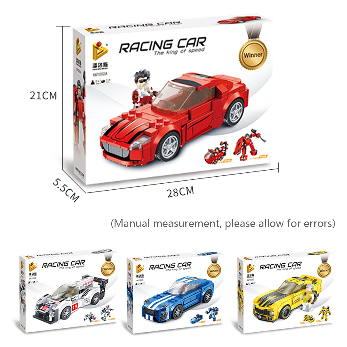 Panlos Brick 661003 1To3 Racing Car Building Blocks