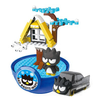 Bad Badtz-Maru-themed Four Seasons House capsule toy with a winter treehouse, figure, and black truck for a seasonal display.