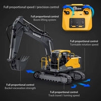 Double E 1:16 Volvo 3 in 1 Remote Control Excavator E598 - HugmieToys