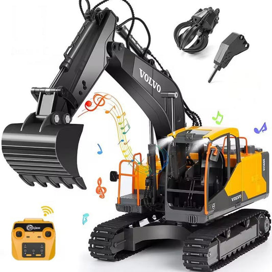 Double E 1:16 Volvo 3 in 1 Remote Control Excavator E598 - HugmieToys