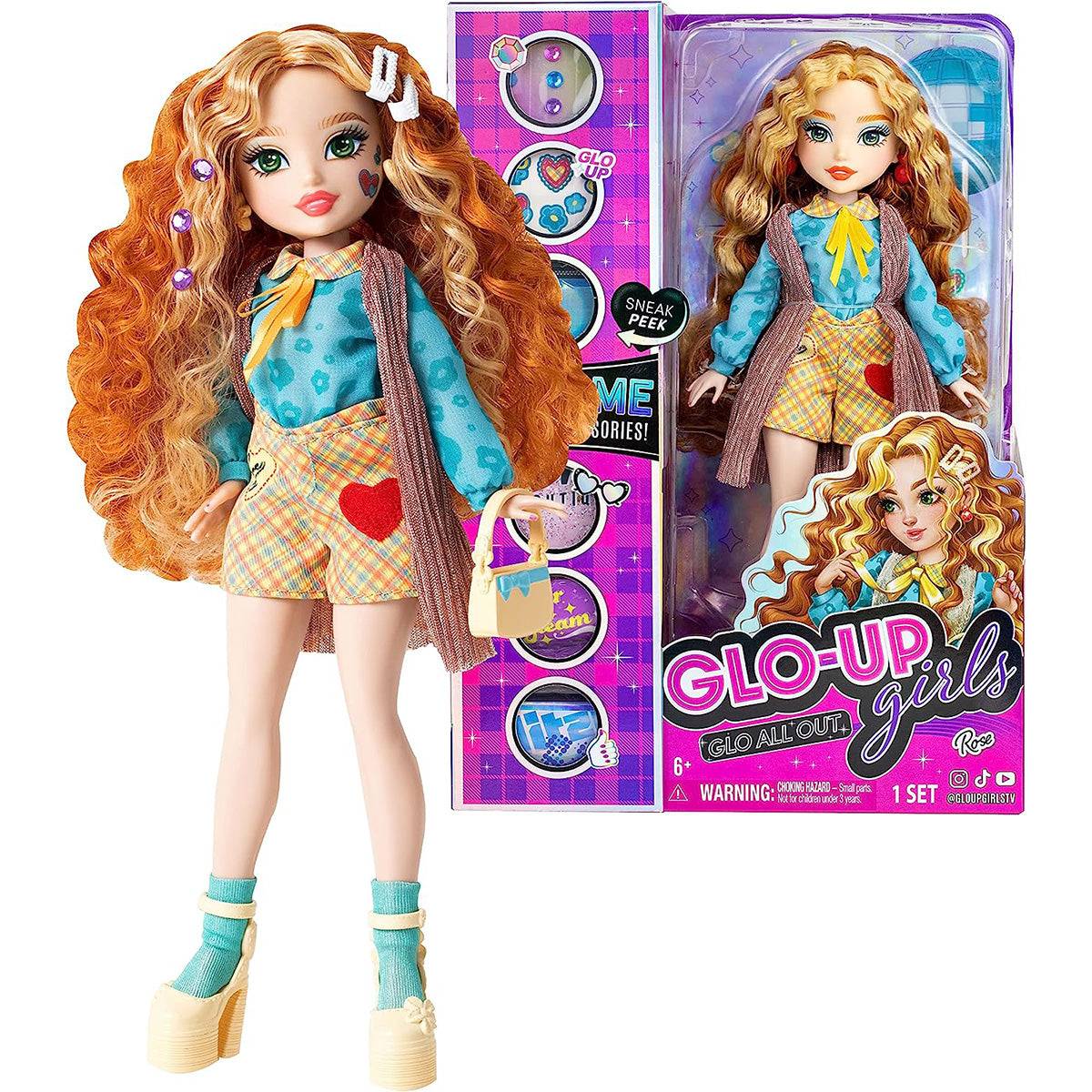 Far Out Toys GLO-UP Girls Season 2 Rose Redhead Fashion Doll - HugmieToys