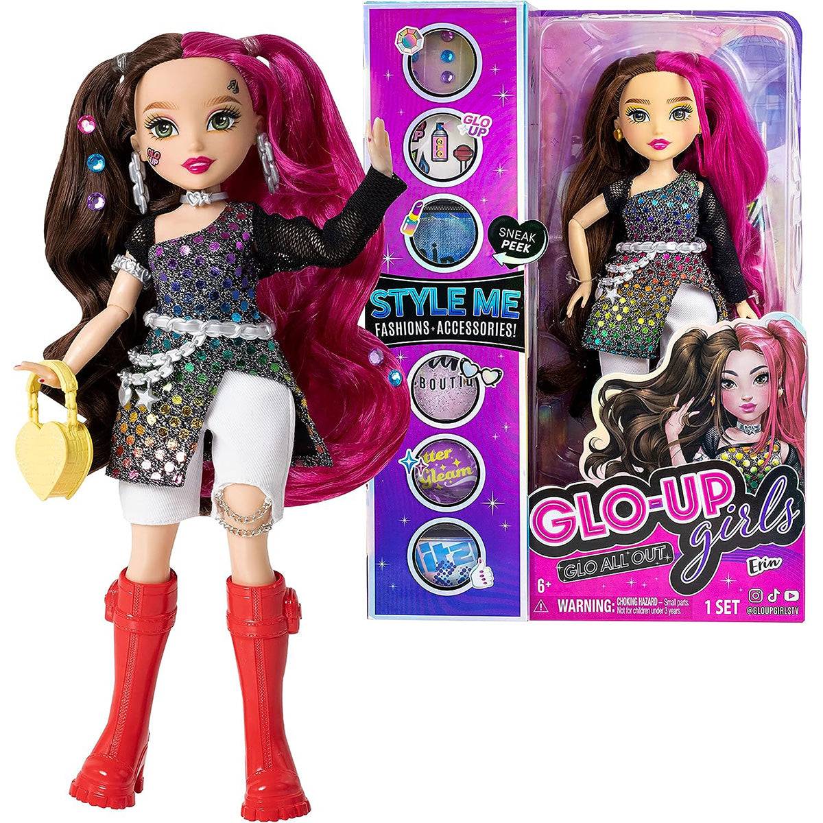 Far Out Toys GLO-UP Girls Season 2 Erin Alternative Girl Fashion Doll - HugmieToys