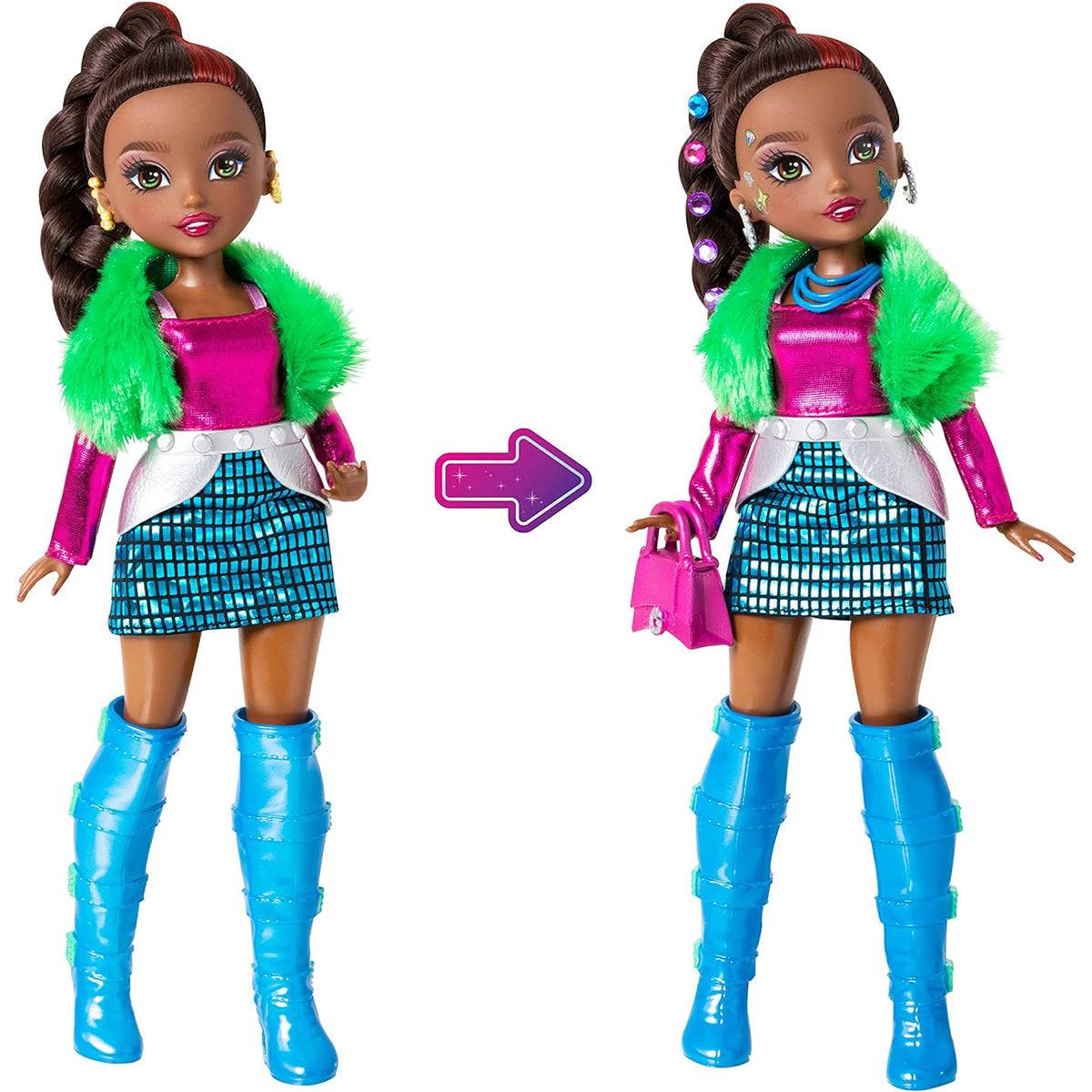 Far Out Toys GLO-UP Girls Season 2 Kenzie African American Girl Fashion Doll - HugmieToys