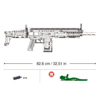 SLUBAN M38-B1353 Model Bricks Gun 1/1 MK17-S 1690Pcs