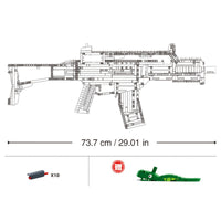 SLUBAN M38-B1355 Model Bricks Gun 1/1 G36C-S 1675Pcs