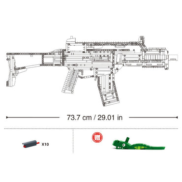SLUBAN M38-B1355 Model Bricks Gun 1/1 G36C-S 1675Pcs