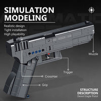 Panlos Brick G18 Building Block Pistol from the Reserva collection, featuring 336 pieces for a highly detailed assembly.