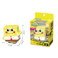 SpongeBob SquarePants collectible figure in a suit with packaging from the 25th Anniversary Memory Foam Blind Box Series.