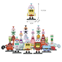 SpongeBob SquarePants Blind Box Spinning Brain Series figures featuring various SpongeBob characters with spinning brain designs, measuring 10.7cm tall.