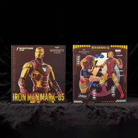 Marvel Transformer Toy Action Figure Iron Man Mark-85 packaging showing detailed figure design and transformation features from Infinity Saga.