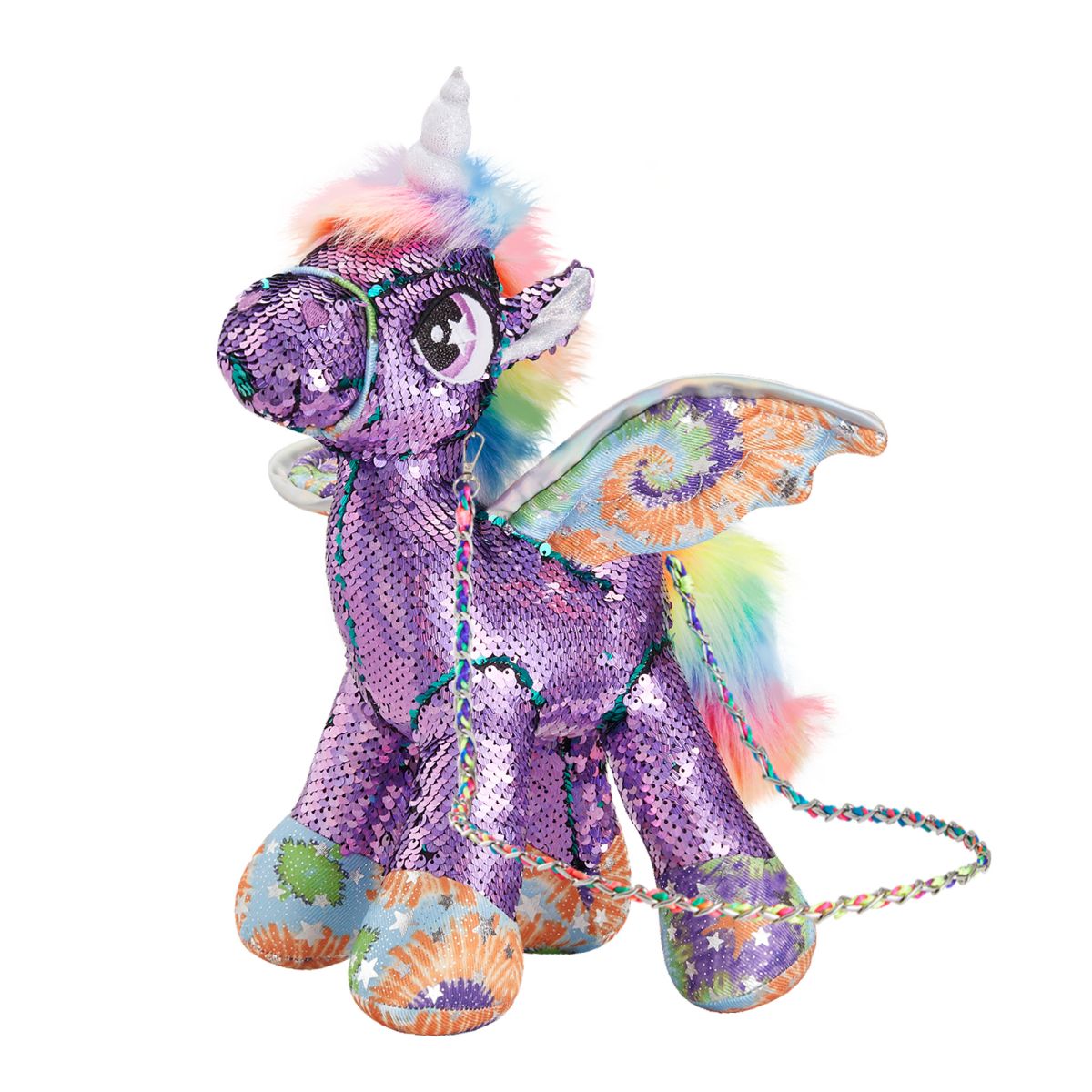 CozyWorld Girls Flip Sequin Unicorn Crossbody Bag Purple - HugmieToys