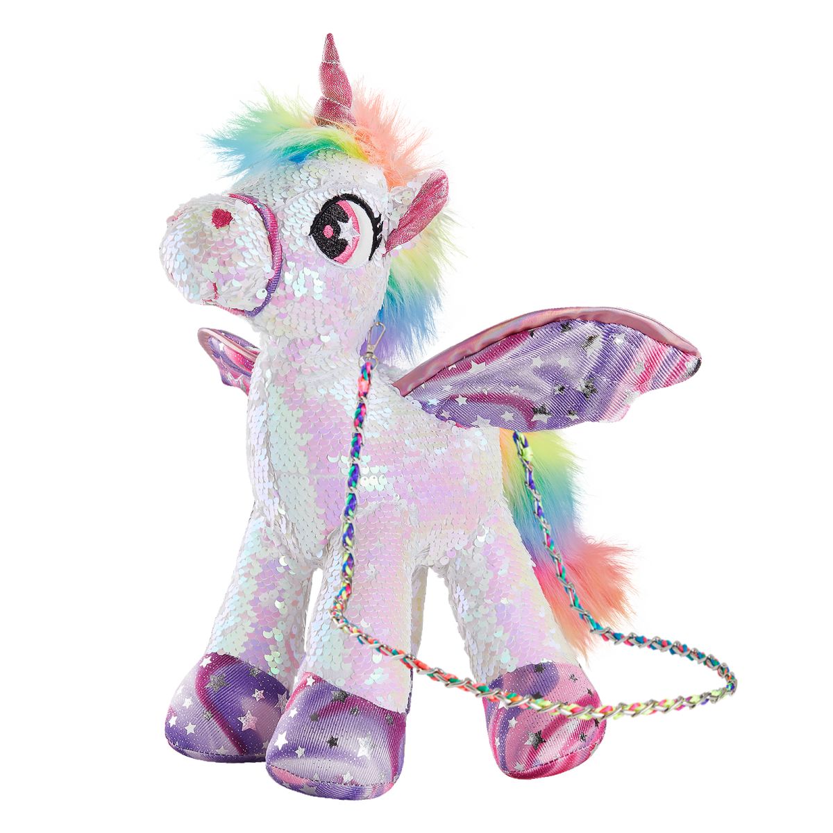 CozyWorld Girls Flip Sequin Unicorn Crossbody Bag White - HugmieToys