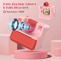 CP09 Kids Camera Instant Print 1080P with Zero Ink -HugmieToys