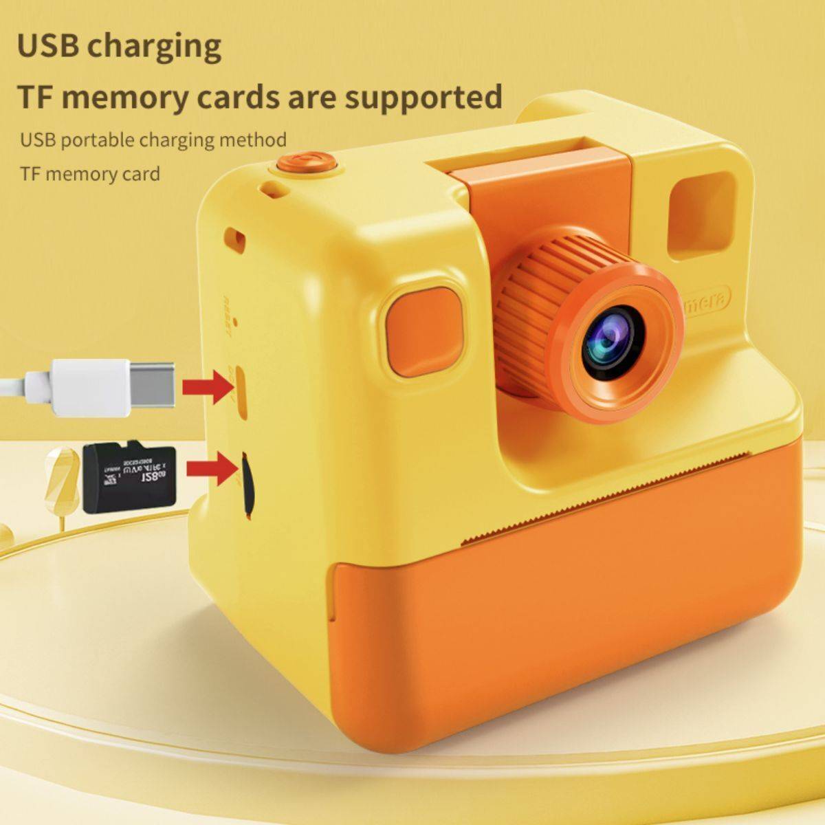 CP09 Kids Camera Instant Print 1080P with Zero Ink -HugmieToys