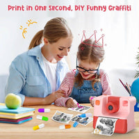 CP09 Kids Camera Instant Print 1080P with Zero Ink -HugmieToys