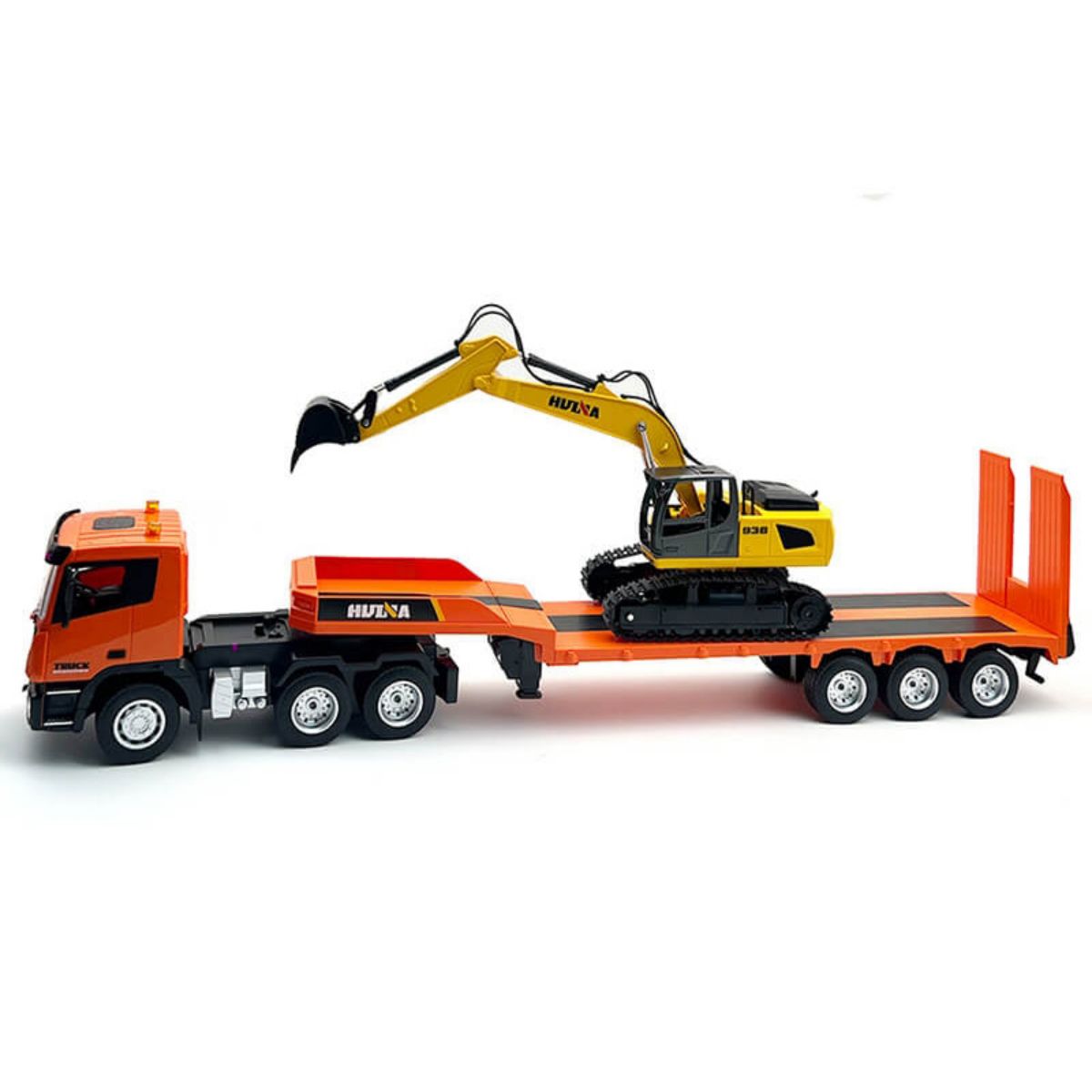 Huina 1319 1:18 Remote Control Flatbed Trailer and Excavator Set-HugmieToys
