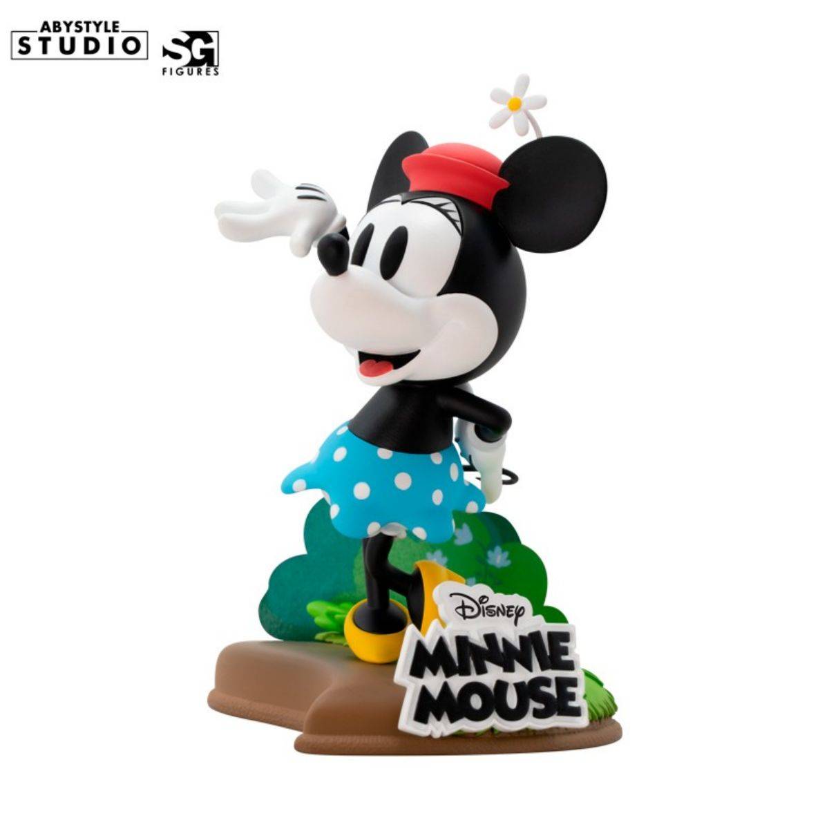 ABYstyle Studio Disney Minnie Figure 10cm featuring classic Steamboat Willie design. A collectible action figure with a detailed base.