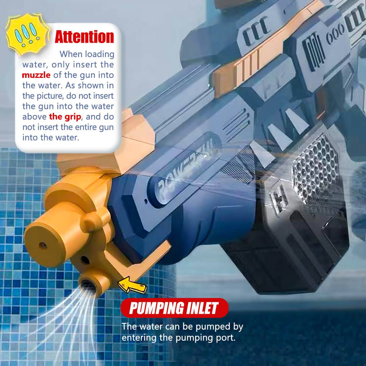 Electric Water Gun with Automatic Water Absorption - HugmieToys