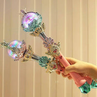 Girls Cartoon Magic Wand with Music and Light -HugmieToys