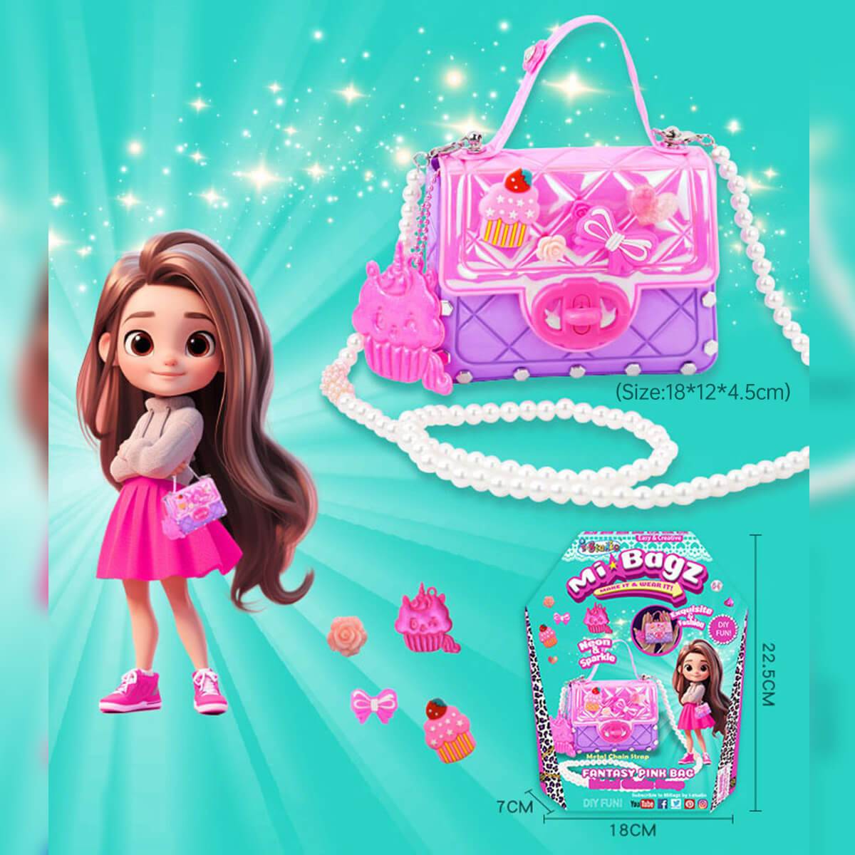 Girls Toy DIY Mini Bag Making Kit - HugmieToys