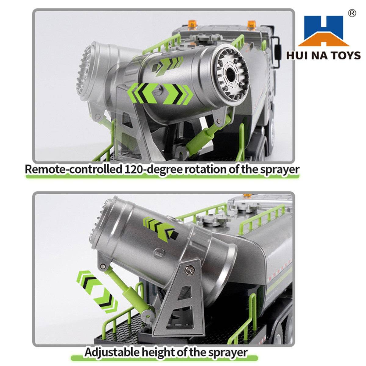 Huina 1316 1:18 Semi-Alloy Remote Control Fog Cannon Truck Toy