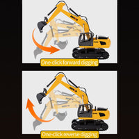 Huina 1319 1:18 Remote Control Flatbed Trailer and Excavator Set-HugmieToys