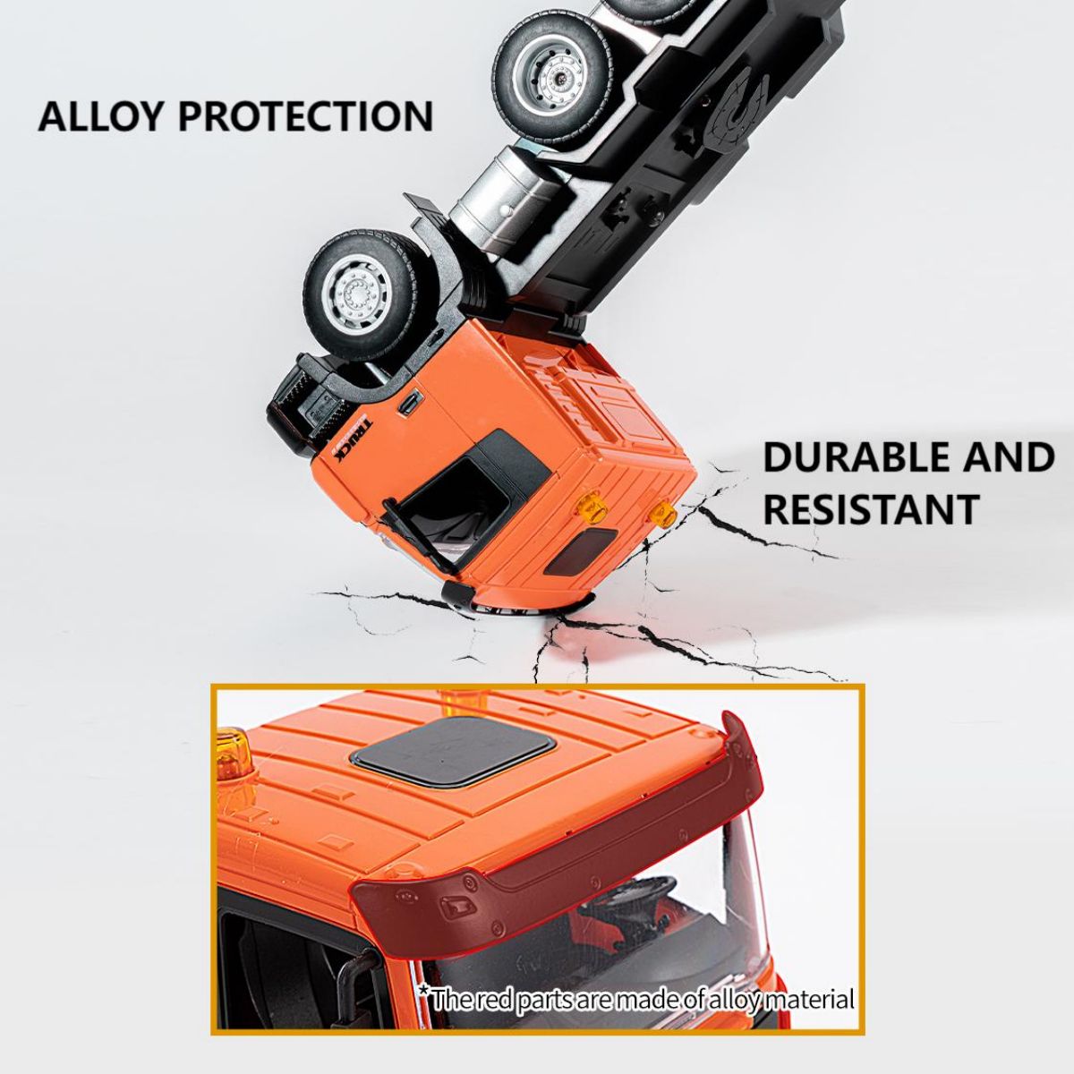 Huina 1319 1:18 Remote Control Flatbed Trailer and Excavator Set-HugmieToys