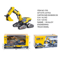 Huina 1703 1:50 I9 Concept Diecast Metal Excavator Model - HugmieToys