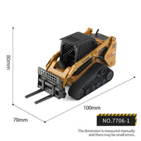 Huina 1706 1:50 Alloy Static Tracked Bobcat - HugmieToys