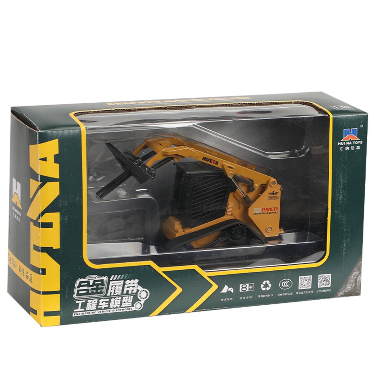 Huina 1706 1:50 Alloy Static Tracked Bobcat - HugmieToys