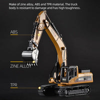 Huina 1710 1:50 Alloy Excavator Static Model - HugmieToys