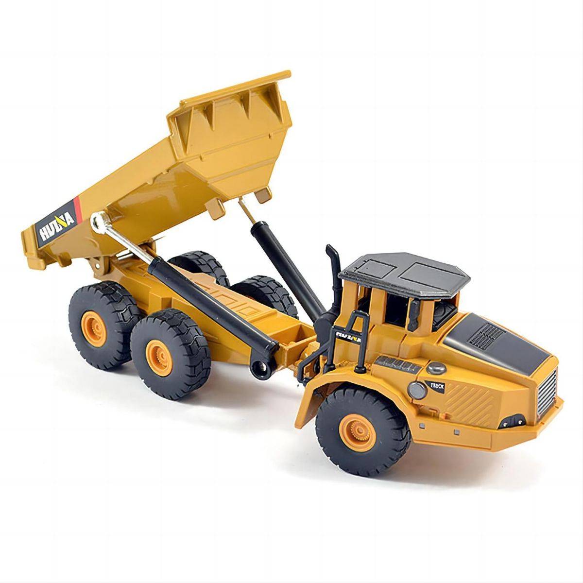 Huina 1712 1:50 Alloy Articulated Dump Truck Static Model - HugmieToys