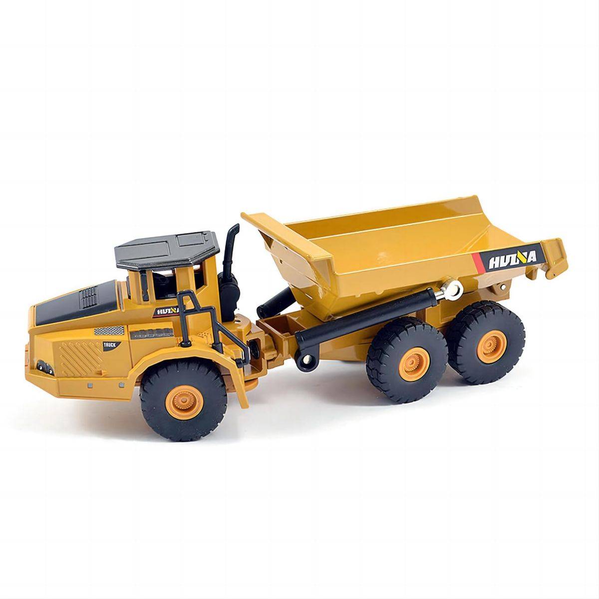 Huina 1712 1:50 Alloy Articulated Dump Truck Static Model - HugmieToys