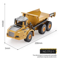 Huina 1712 1:50 Alloy Articulated Dump Truck Static Model - HugmieToys