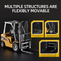 Huina 1717 1:50 Alloy Forklift Static Model - HugmieToys