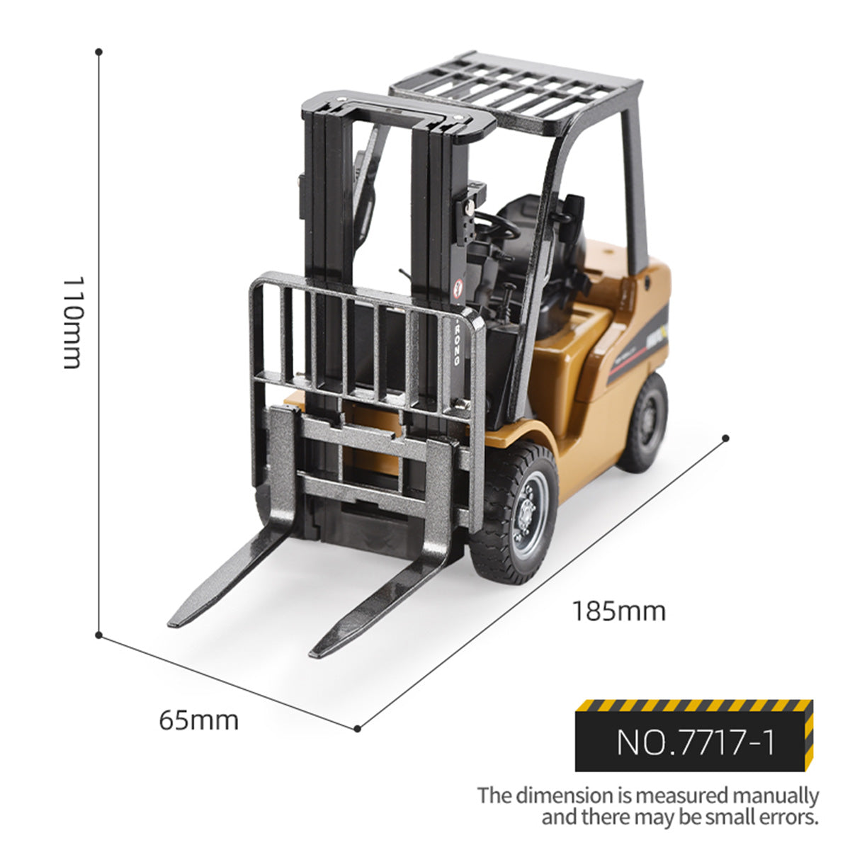 Huina 1717 1:50 Alloy Forklift Static Model - HugmieToys