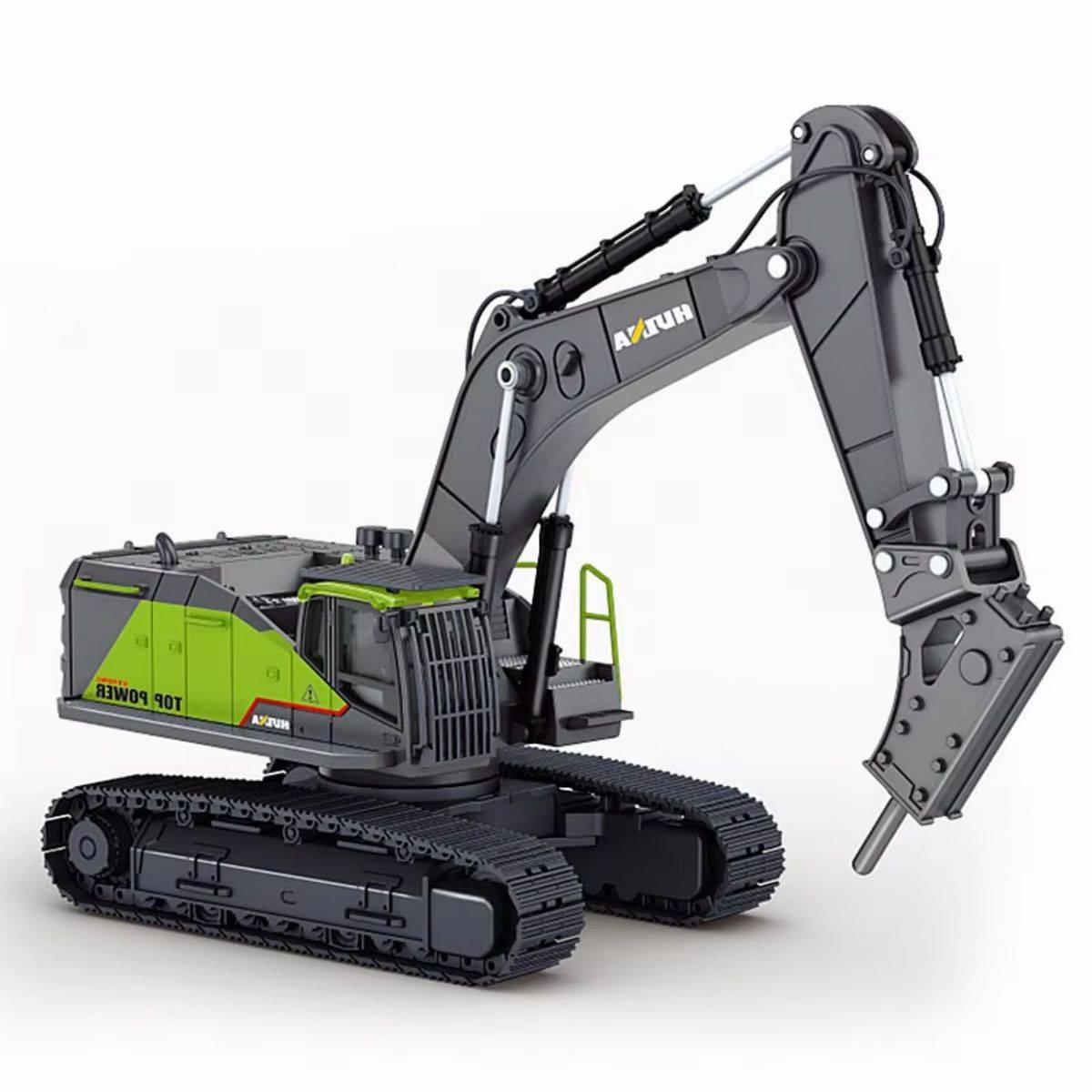 Huina 1723 1:50 Alloy Drill Excavator Static Model - HugmieToys