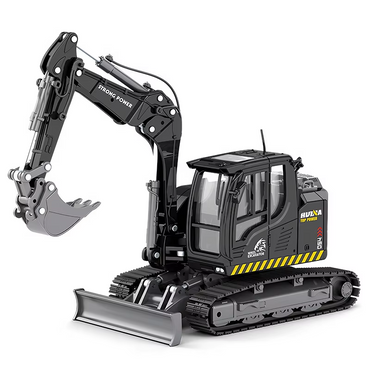 Huina 1725 1:50 Semi-Alloy Wheel Three-Section Arm Excavator Static Model