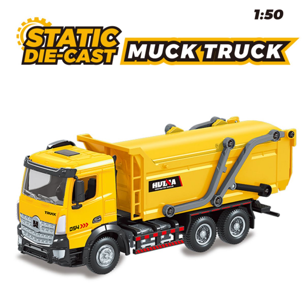 Huina 1735 1:50 Semi-Alloy Muck Truck Static Model