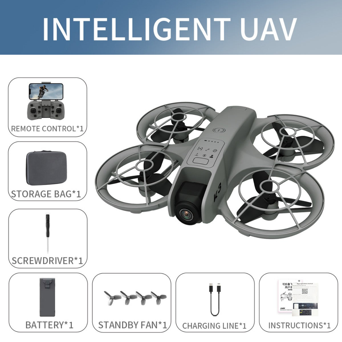 K3 HD Three Aerial Remote Control Drone