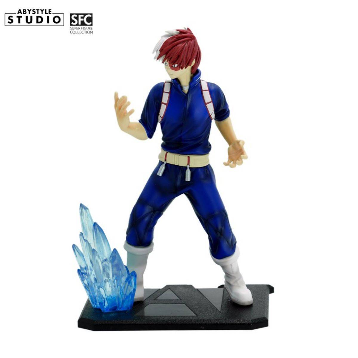 ABYstyle Studio My Hero Academia Shoto Todoroki SFC Figure, 18cm PVC model with ice effect and U.A emblem base.