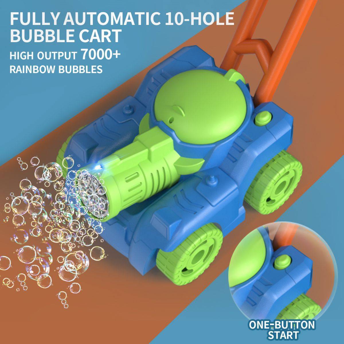 P099 Kids Bubble Lawn Mower Automatic Bubble Blower - HugmieToys