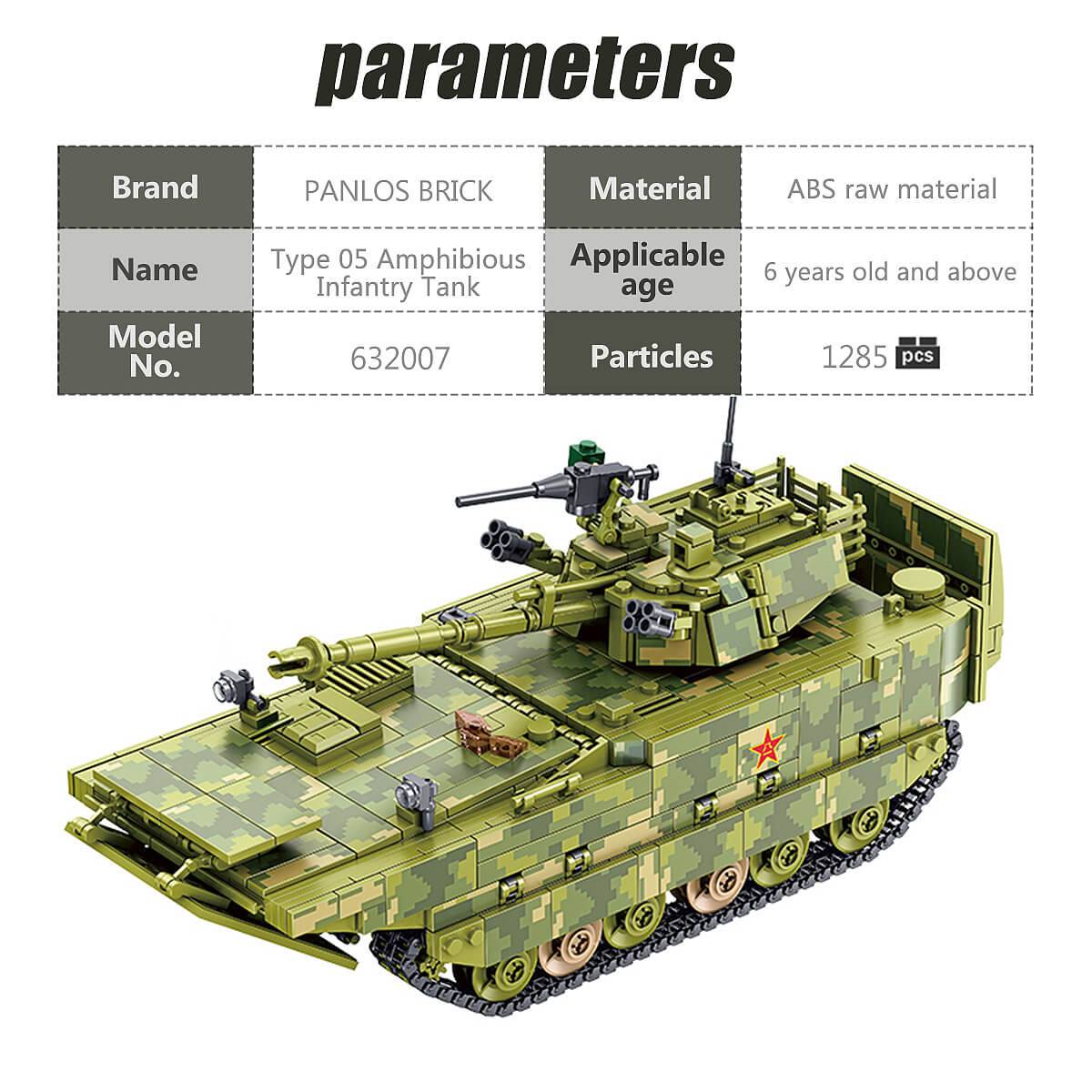 Panlos Brick 632007 Amphibious Infantry Fighting Vehicle 1285Pcs-HugmieToys