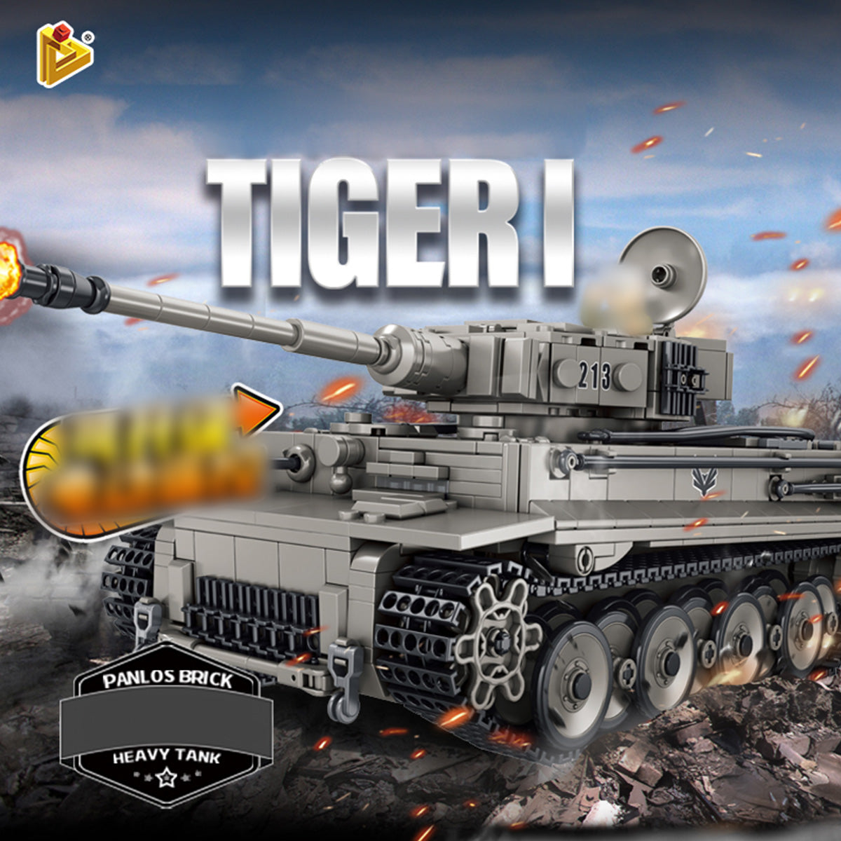 Panlos Brick 632015 Tiger Heavy Tank Bricks 1776Pcs