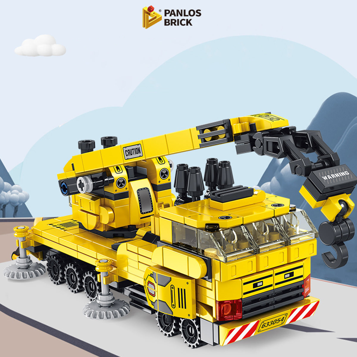 Panlos Brick 633054 Engineering Crane 12 in 1 Building Blocks 571Pcs