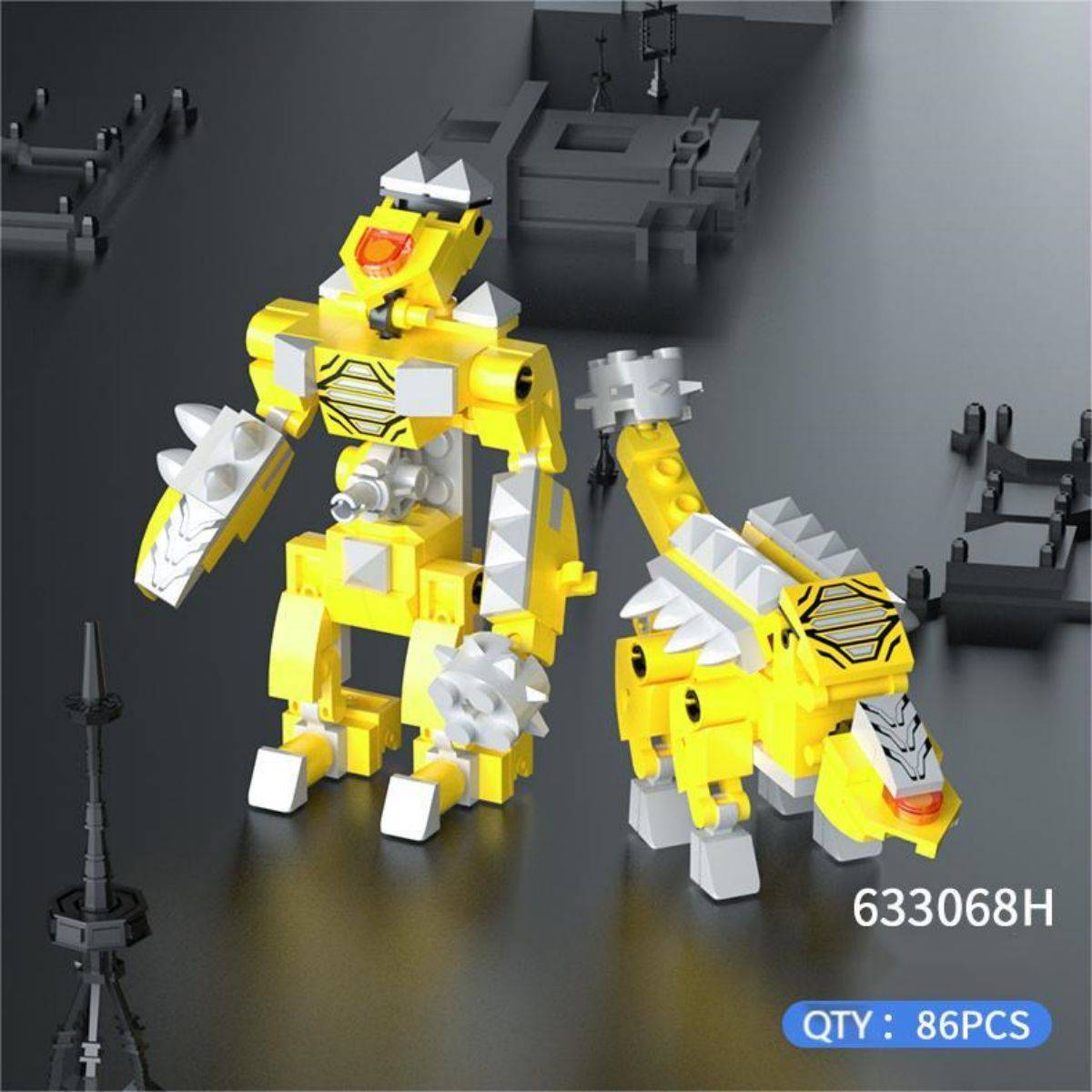 Panlos Brick 633068 Dinosaur God of War 8 in 1 Robot 691Pcs-HugmieToys