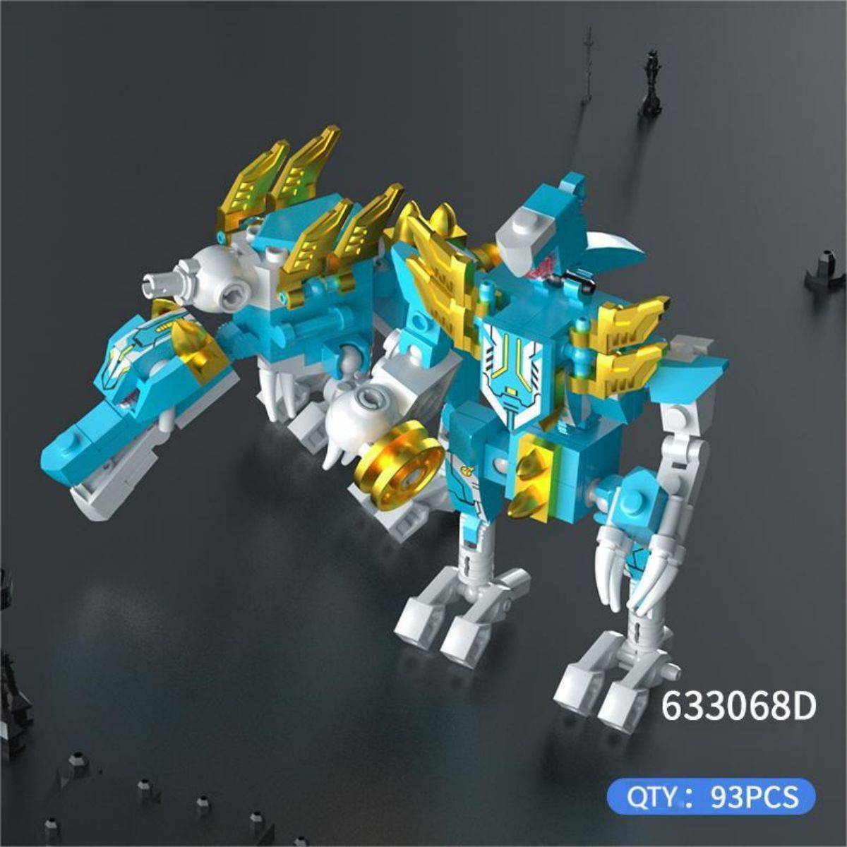 Panlos Brick 633068 Dinosaur God of War 8 in 1 Robot 691Pcs-HugmieToys