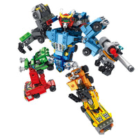 Panlos Brick 633074 8 In 1 Transformer Car to Robot Building Blocks 732Pcs